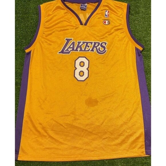 Champion Other - Vintage Los Angeles Lakers jersey youth XL yellow champion kobe bryant #8 1990s